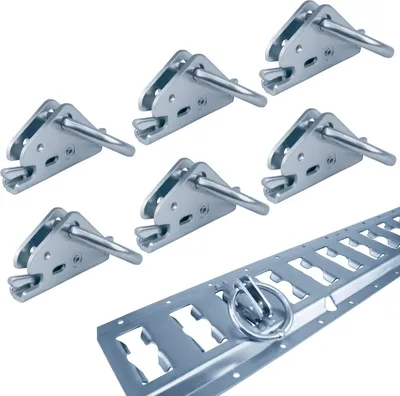 Produktbild von 6x Endbeschlag Endfitting für Kombi-Zurrschiene - Anker, Kombi, Zurrschienen, Airline, robust & sicher