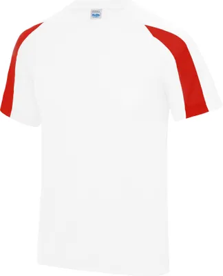 Produktbild von Just Cool Kinder Sport T-Shirt Uni RW690 (7-8 Jahre) (Schneeweiß/Feuerrot)