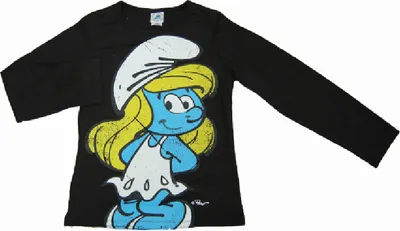 Produktbild von 99335 Disney Schlümpfe Langarmshirt Mädchen – Schwarz, Gr. 152 – Cooles Shirt mit Schlumpf-Motiv für große Mädels
