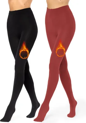 Produktbild von Merry Style 2er Pack Strumpfhosen Damen MS-ATX-442 (Schwarz/Wein, M/L) .