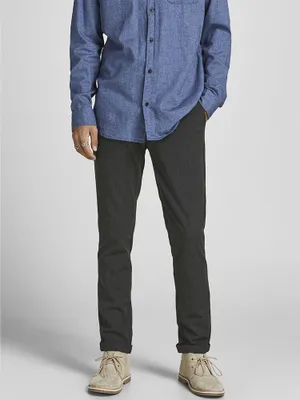 Produktbild von Jack & Jones 12193553, Chino, Erwachsener, Grau, Elasthan, Polyester, Viskose, Nicht bleichen, Feinwäsche (30°C)