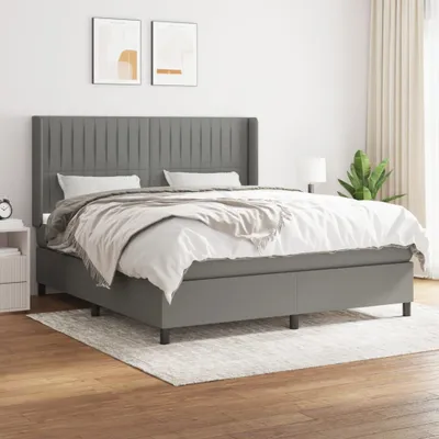 Produktbild von Maison Exclusive - Boxspringbett mit Matratze Dunkelgrau 180x200 cm Stoff