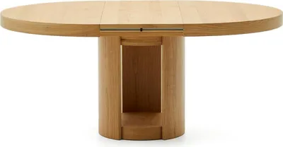 Produktbild von Ausziehtisch Artis 150 x 150 x 80 cm Massivholz Eichenfurnier Natur Rund