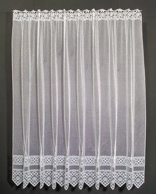 Produktbild von Gardinen Kranzusch Scheibengardine Blume Muster 180x231 cm H/B Weiß Bistrogardine Vorhang Küche 1er Pack