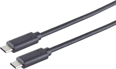 Produktbild von S/CONN maximum connectivity USB-C Verbindungskabel--USB Kabel 3.2 USB Typ C Stecker auf USB Typ C Stecker, Gen 2x2 schwarz, 0,5m (13-48015)