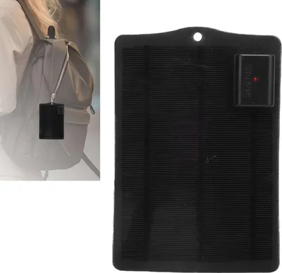 Obrázok produktu pre 7W solárny panel nabíjačky Monokryštalický kremík Prenosný malý solárny panel pre vonkajšie núdzové čierne