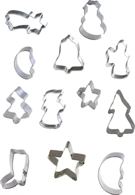 Produktbild von LARES Ausstecher Weihnachten 12er Set - versch. Größen, Backzubehör