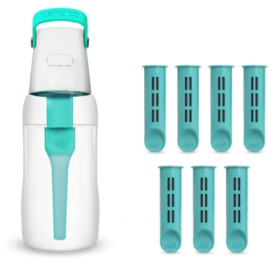 Zdjęcie produktu dla Dafi Butelka filtrująca SOLID 0,5 l turkusowa z 7 filtrami