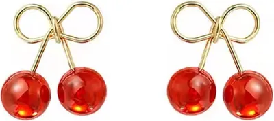 Image de Boucles doreilles Cute cherry - Élégance et Fun en Rouge KP36531