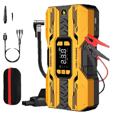 Image de Démarreur de secours, pompe à air portable, booster de batterie d'urgence, Cid19