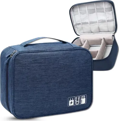 Produktbild von EDIBAZZAR | Reise-Organizer für Kabel, Ladegeräte, Drähte, Tasche, Etui, Elektronik