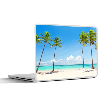 Produktbild von MuchoWow® Laptop Aufkleber Sticker Cover Palme - Strand - Schatten - Sommer 30x22 cm - Laptop-Sticker