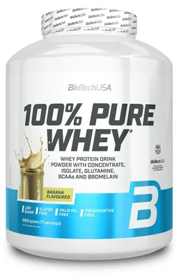 Produktbild von BioTech USA 100% Pure Whey 2000g Dose Banane