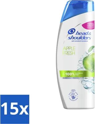 Obrázok produktu pre Head & Shoulders - Šampón - Apple Fresh - Osviežujúca a prírodná jablková vôňa - 400 ml - Hodnotné balenie - 15 kusov