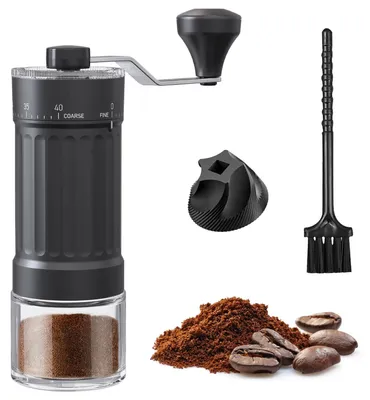 Handmühle, Keramikmahlwerk, 40 Mahlgrade, 30 g, für French Press & mehr