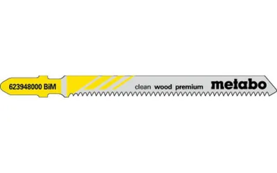 Produktbild von Metabo 5 Stichsägeblätter clean wood premium 74/ 1,7 mm, BiM