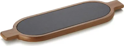 Produktbild von Servierbrett Slate & Serve, 40 x 12 x 1,5 cm, Akazienholz, Schiefer