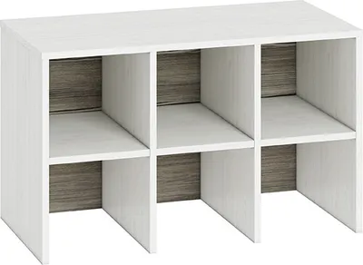 Produktbild von Schuhregal Knoxville 22, Farbe: Kiefer Weiß / Grau - Abmessungen: 49 x 80 x 40 cm (H x B x T), mit 6 Fächern