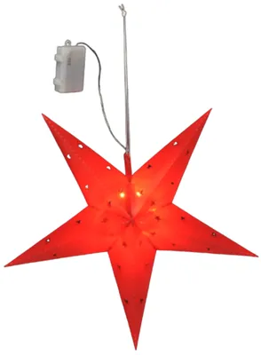 Produktbild von LED Weihnachtsstern mit Auto-Timer Adventsstern Leuchtstern Dekostern Stern Fensterdekoration, Farbe:Weiss