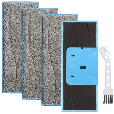Wischpads für Braava Jet M6, 4er-Pack, waschbar, mit Bürste