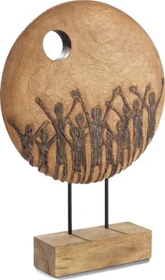 Immagine prodotto di Scultura Moritz in legno di mango massiccio speranza - fatta a mano 55,5 x 39,5 x 9,5 cm 3400 g...