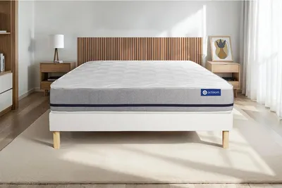 Productafbeelding van Actilatex zachte matras, 90x190 cm + bedframe met lattenbodem, stevigheid graad 3, latex en traagschuim, hoogte: 20 cm