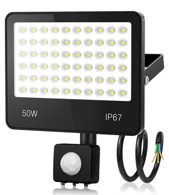 LED-Strahler 50W 5000lm Bewegungsmelder IP67 kaltweiß
