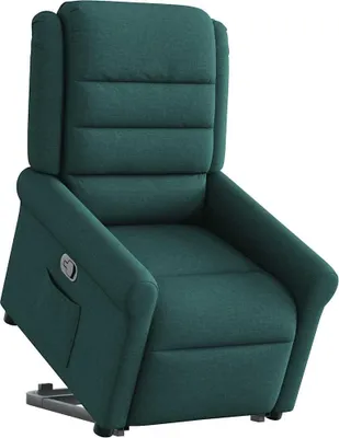 Image de vidaXL Fauteuil relax avec releveur Vert foncé Tissu