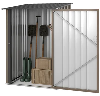Produktbild von Gartenhaus aus Stahl, 100 x 103 x 160 cm, braun