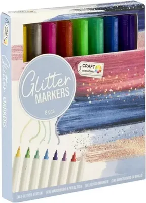 Obrázok produktu pre Craft Sensations Sada trblietavých fixiek Craft Sensations 8 kusov