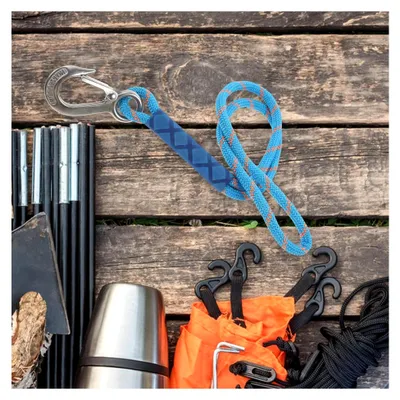 Produktbild von Baumaufhängungsset aus Edelstahl 0,6m mit verstellbaren Gurten und robustem Karabiner für Hängematten, Hängesessel und Yogaschaukeln