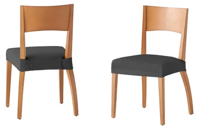 Productafbeelding van Martina bekleding voor stoelen, antraciet, set van 6