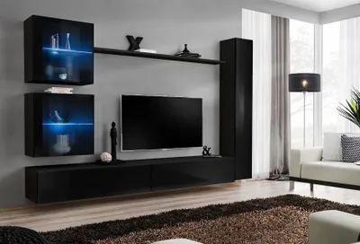 Produktbild von Wohnzimmerwand RIONATA 18 - schwarz