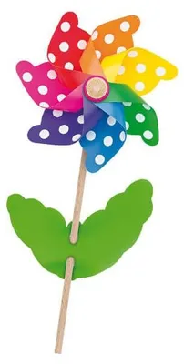 Produktbild von Giobas 869-10-015, Einzelne Windspinner, Mehrfarbig, Blume, Kunststoff, Holz