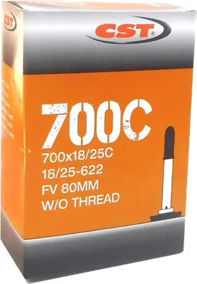 Produktbild von Cst Presta 80 Mm Fahrradschlauch Schwarz 700C / 18-25 Schwarz 700C