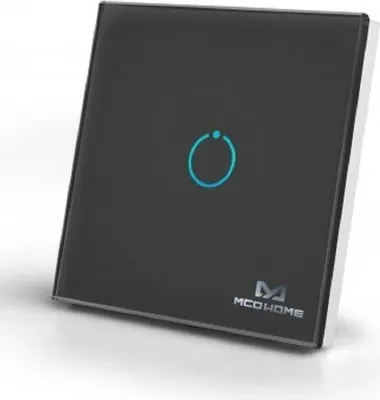 Immagine prodotto di Interruttore da parete Z-Wave in vetro, a 1 polo, con funzione touch e relè