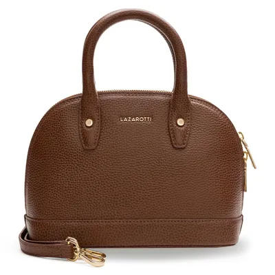 Produktbild von Lazarotti Leder Handtasche Umhängetasche Bologna Leather Handbag Brown 2 braun