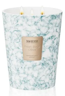 Produktbild von Duftkerze Groß Frischer Salbei-Zitrus 990g Sojawachs 150h Brenndauer 3 Dochte