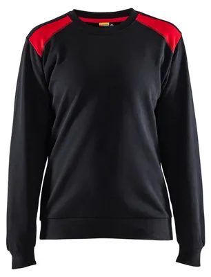Produktbild von Blakläder Damen Sweatshirt 3408, Farbe:Schwarz/Rot, Größe:XXXL