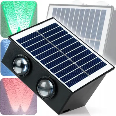 Produktbild von Decorya Solar Wandleuchte RGB LED wasserdicht Außen