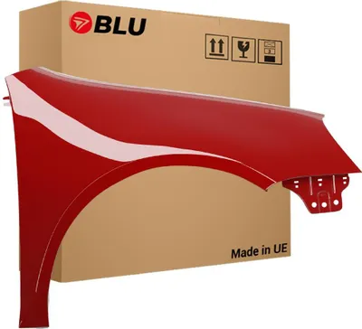 Zdjęcie produktu dla BLU Błotnik Premium pasujący do VW Volkswagen Golf V 5 Hatchback LA3X Prawy Czerwony Sunset Rot | 2003-2009 | Przedni Przód | Lakierowany | Gotowy do montażu | Ocynk