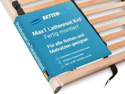 Produktbild von Betten-ABC Max1 K+F fertig montierter Lattenrost mit Kopf- und Fußteilverstellung, Holm durchgehend, Größe: 140x200