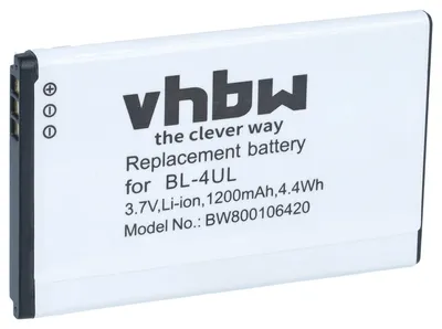 Produktbild von vhbw Akku kompatibel mit Nokia TA-1030, 6310 2021, TA-1008, 3310 2017, New 3310 Handy Smartphone Telefon (1200 mAh, 3,7 V, Li-Ion)