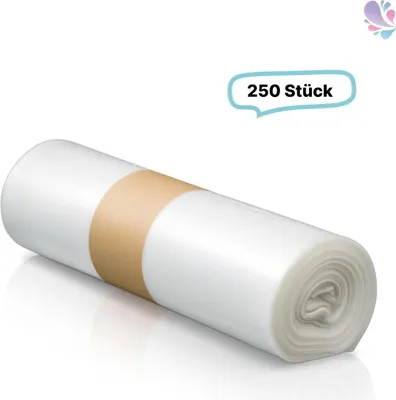 Produktbild von Müllbeutel, Qualitäts-Müllsack 120 Liter, TRANSPARENT, EXTRA- REIßFEST, 39my, 250 Beutel je SET