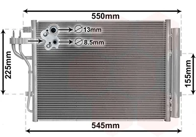Produktbild von VAN WEZEL 82005445 Kondensator Klimaanlage Klimakondensator für HYUNDAI i10 (IA) +Trockner