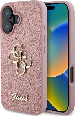Produktbild von GUESS 3666339328528, Cover, Apple, Apple iPhone 16, 16 cm (6.3"), Pink