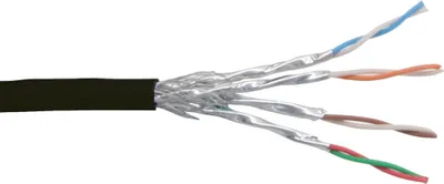 Image de InLine® 76499S Câble patch Cat.6 S/FTP (PiMf), noir, AWG27, PVC, CU, 100m