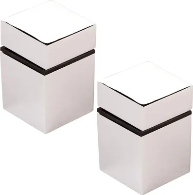 Produktbild von 2 Stück Regalträger CUBE II Chrom poliert Glasbodenhalter Bodenträger