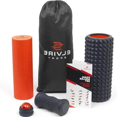 Produktbild von Famanu Foam Roller Massageset für Tiefengewebe - Inkl. Schaumroller, Massageball, Fußroller