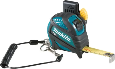 Produktbild von Makita Profi-Rollmaßband mit Spiralkabel und Gürtelclip, 7,5 m 7,5 m - Skala beidseitig - Klasse II, CE